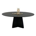 Ver imagem 3 de Mesa de Jantar Cone Lazo Oval 140x90 Cm Tampo Ébano Base Ébano Preto