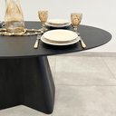 Ver imagem 4 de Mesa de Jantar Cone Lazo Oval 140x90 Cm Tampo Ébano Base Ébano Preto