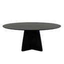 Ver imagem 1 de Mesa de Jantar Cone Lazo Oval 140x90 Cm Tampo Ébano Base Ébano Preto