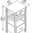 Ver imagem 4 de Carrinho de Churrasco 1 + 1 Gaveta +1 Prateleira 100% Madeira Maciça