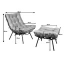 Ver imagem 3 de Poltrona Costela Luxo com Puff Dora Bela - 0123