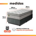 Ver imagem 3 de Cama Box Colchão Solteiro Ortopédico D33 88x188x72cm Minotauro Hellen - Suporta até 120 kg