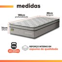 Ver imagem 4 de Cama Box Colchão Solteiro Ortopédico D33 88x188x72cm Minotauro Hellen - Suporta até 120 kg