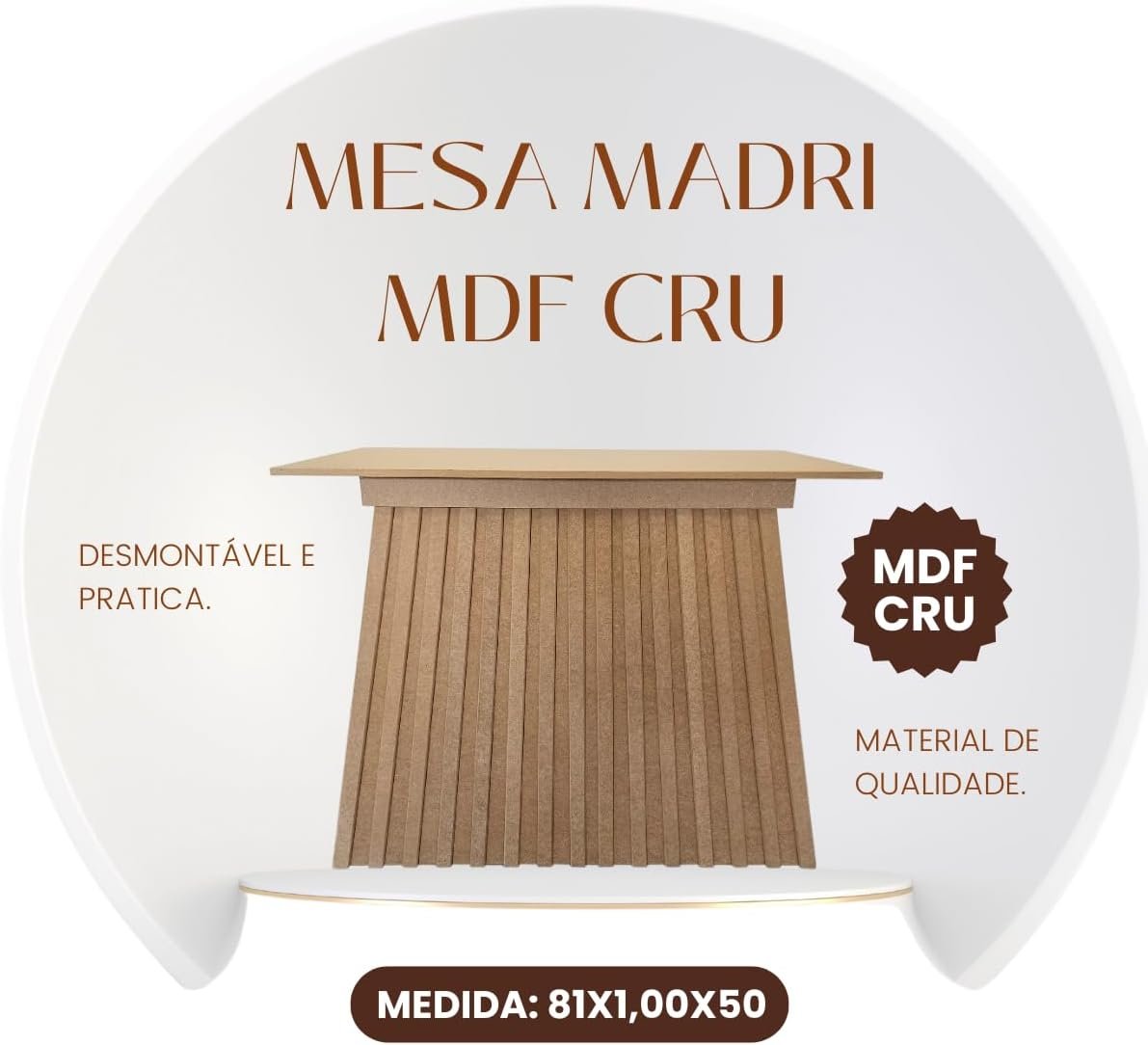 Mesa Madri Mdf Cru - 2