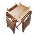 Ver imagem 3 de Kit Mesa Madeira Pinus e 4 Cadeiras Dobrável - Volpato