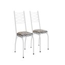 Ver imagem 2 de Kit 2 Cadeiras para Sala de Jantar Lite Branco/Cedro