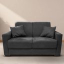 Ver imagem 1 de Sofá Estofado 2 Lugares Sala Estar Recepção Sofia Suede Preto