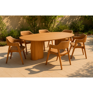 Conjunto Mesa de Jantar Aracajú com 6 Cadeiras Jantar Verona