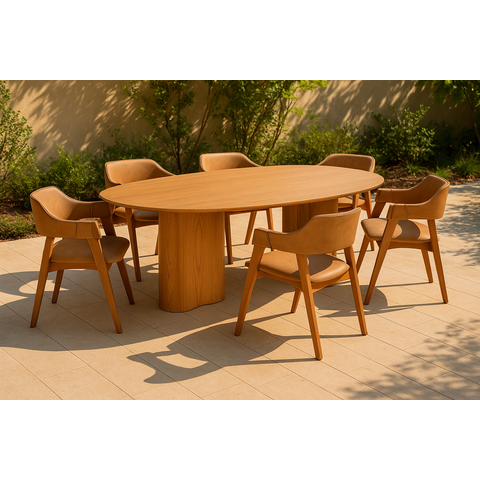 Conjunto Mesa de Jantar Aracajú com 6 Cadeiras Jantar Verona