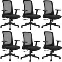 Ver imagem 1 de Kit 6 Cadeiras para Escritório Diretor Office NR17 Boston Preto Rivatti