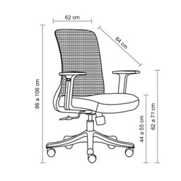 Kit 10 Cadeiras para Escritório Diretor Office Nr17 Boston - 8