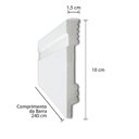 Ver imagem 3 de Rodapé de Poliestireno Frisado 10CMX1,5CMX240CM Branco Casablanca