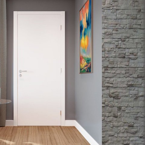 Rodapé de Poliestireno Frisado 15CMX1,5CMX240CM Branco Casablanca