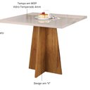 Ver imagem 5 de Conjunto Canto Alemão com Baú Trento Mesa Quadrada com Vidro 90x90 e 2 Cadeira Venus em Mdp/mdf