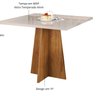 Conjunto Canto Alemão com Baú Trento Mesa Quadrada com Vidro 90x90 e 2 Cadeira Venus em Mdp/mdf - 5