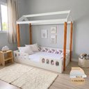 Ver imagem 3 de Cama Casal Agatha Montessoriana MDF com Colchão Trança 5,5m Quarto Infantil - Rosa e Cinza 3 Cores