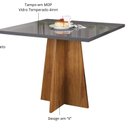 Ver imagem 6 de Conjunto Canto Alemão com Baú Trento Mesa Quadrada com Vidro 90x90 e 2 Cadeira Venus MDP/MDF Cinza/Mel/Grafite