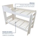 Ver imagem 4 de Beliche Infantil com Grade e Estrado Madeira Onix Branco