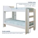 Ver imagem 5 de Beliche Infantil com Grade e Estrado Madeira Onix Branco
