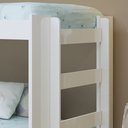 Ver mais imagens de Beliche Infantil com Grade e Estrado Madeira Onix Branco