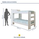 Ver imagem 3 de Beliche Infantil com Grade e Estrado Madeira Onix Branco
