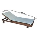 Ver imagem 4 de Colchonete em Tecido Acquablock Branco Cru, Almofada para Espreguiçadeira Piscina 184x64x3