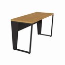 Ver imagem 6 de Escrivaninha Corporativa Industrial 1,40 m X 0,60 m 100% MDF F5 Office Cor:Freijó com Preto