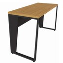 Ver imagem 7 de Escrivaninha Corporativa Industrial 1,40 m X 0,60 m 100% MDF F5 Office Cor:Freijó com Preto