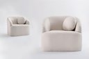 Ver imagem 4 de Poltrona Lua Boucle Off White - Ooca Móveis