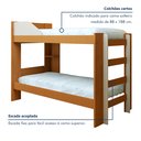 Ver imagem 5 de Beliche Infantil com Grade e Estrado Madeira Onix Bege/Cinamomo/Off White