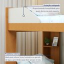 Ver imagem 6 de Beliche Infantil com Grade e Estrado Madeira Onix Bege/Cinamomo/Off White