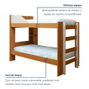 Ver imagem 7 de Beliche Infantil com Grade e Estrado Madeira Onix Bege/Cinamomo/Off White