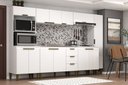 Ver imagem 1 de Cozinha Bia Completa Modulada 6 Pecas 12 Portas 3 Gavetas Branco