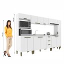 Ver imagem 4 de Cozinha Bia Completa Modulada 6 Pecas 12 Portas 3 Gavetas Branco