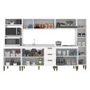 Ver imagem 5 de Cozinha Bia Completa Modulada 6 Pecas 12 Portas 3 Gavetas Branco