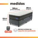 Ver imagem 4 de Cama Box Baú Colchão Solteiro Ortopédico D33 Euro Pillow Ultra 88x188x66cm