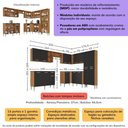 Ver imagem 3 de Armário Cozinha Modulada Completa de Canto 432,5cm Pequim Pop Multimóveis Mp3773 Madeirado/preto