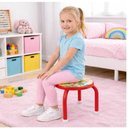 Ver imagem 6 de Banqueta Infantil Cadeira Degrau Multiuso Estudos Lanche Quarto Penteadeira Meninas Vermelho