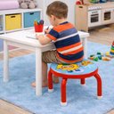 Ver imagem 5 de Banqueta Infantil Cadeira Degrau Multiuso Estudos Lanche Quarto Penteadeira Meninas Vermelho