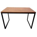 Ver imagem 3 de Mesa Industrial - Madeira e Ferro - Tampo em Pinus Castanheira e Base de Ferro em Preto Eletrostátic