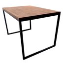 Ver imagem 2 de Mesa Industrial - Madeira e Ferro - Tampo em Pinus Castanheira e Base de Ferro em Preto Eletrostátic