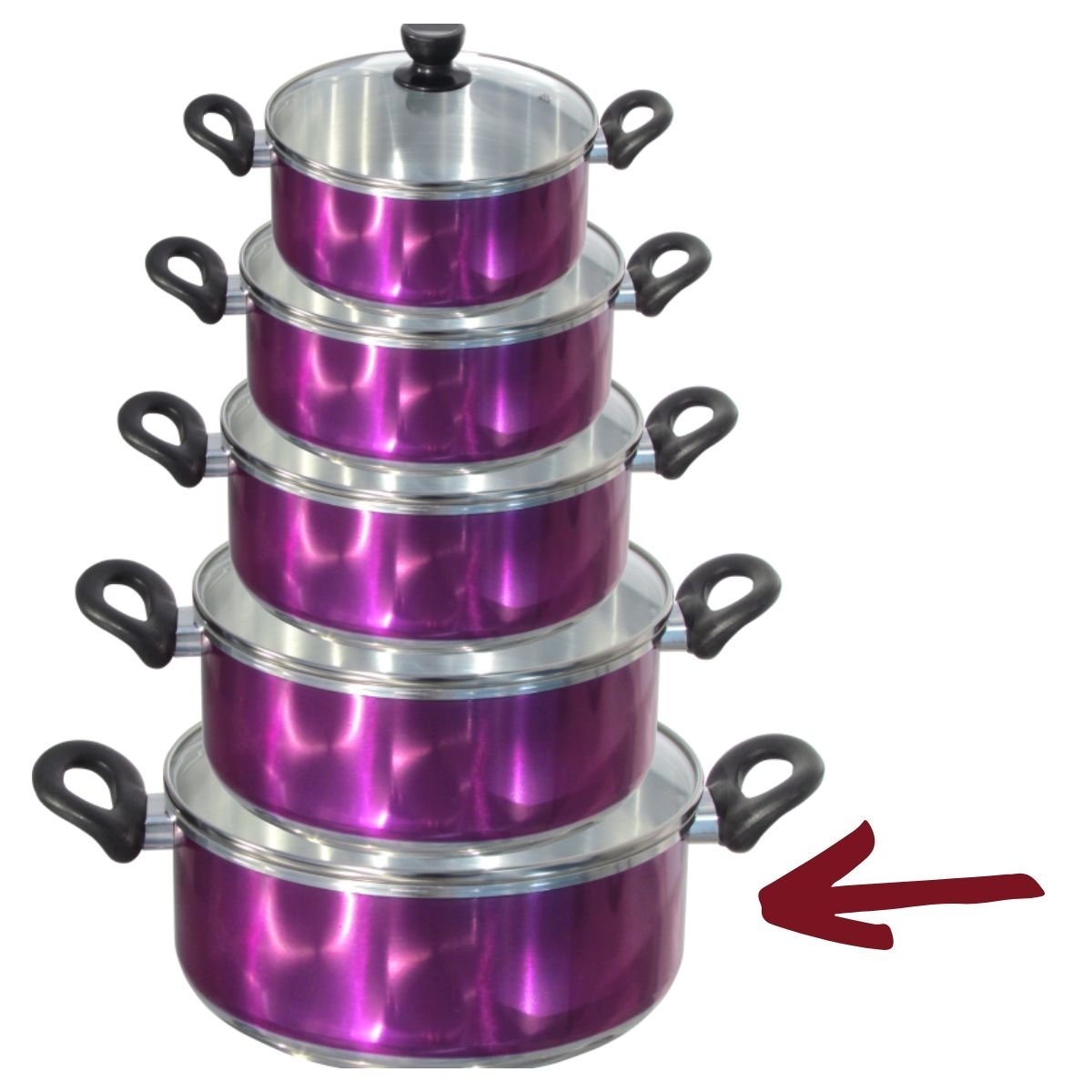 Caçarola Premium Lilas c/ Virola N.24 Tampa Vidro 4,1 Lts - 3