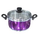 Ver imagem 1 de Caçarola Premium Lilas c/ Virola N.24 Tampa Vidro 4,1 Lts