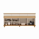 Ver imagem 4 de Buffet Balcão Aco 4 Portas com Acabamento em Ratan Cor Off White Cedro