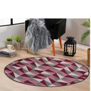 Ver imagem 1 de Tapete Redondo 1.00m X1.00m Cami Casa Jacquard Antiderrapante:miami Bordo
