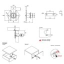 Ver imagem 3 de Fechadura Gavetas e Portas de Móveis Tambor 17 x 31 mm Chave Fixa 5 Unidades