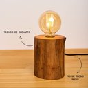 Ver imagem 2 de Luminária de Mesa Tronco Eucalipto Natural Rustico – Bivolt, Soquete E27
