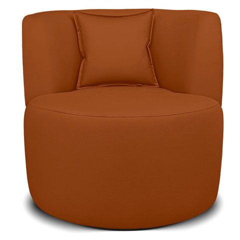 Poltrona Orgânica Decorativa Courino Macio para Sala Maranata