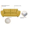 Sofá 2 Lugares Tulipa Suede Amarelo - Amarena Móveis - 6