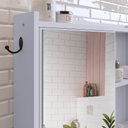 Ver imagem 5 de Armário Aéreo Espelheira Armarinho para Banheiro com Espelho Genova - Branco - Lojas Rpm